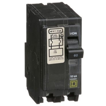Mini circuit breaker, QO, 60A, 2 pole, 120/240VAC, 10kA, plug in, 48VDC rating (Mini circuit breaker QO) is a Schneider Electric product. Designed for reliable performance and long service life. Available across Iraq — contact us for pricing and delivery options.