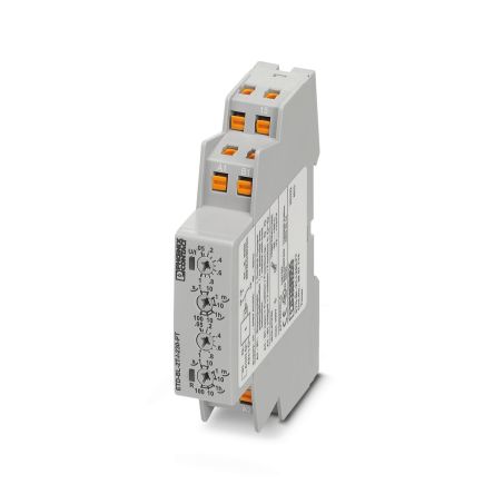 Phoenix Contact ETD-BL-2T-I-230-PT Series DIN Rail Timer Relay, 1-Contact, 24 to 240 V dc 24V ac, 240 V ac, 50 to 100 h,