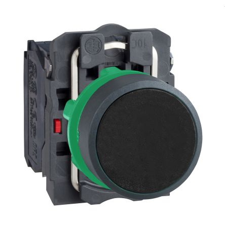Schneider Electric Harmony XB5 Series Push Button Switch, Slow Break, Panel Mount, 22 mm Cutout, SPDT, Black LED, IP66,