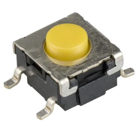 Omron Black Tactile Switch Button, 0.55 mm, SPST 50mA 24 V dc, Surface