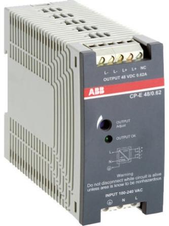 ABB CPE Switched Mode DIN Rail Power Supply 240V ac AC/DC Input 48V dc, 1.25 A Output DC 60 W