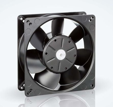 ebm-papst 5200 N Series Axial Fan, 12V dc, 187 m³/h, 4.1 W, 383 mA Max, IP54, IP68 127 mm 127mm 38 mm