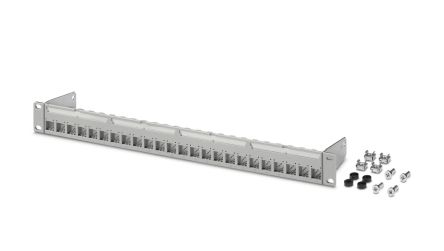 Phoenix Contact Grey Steel Marshalling Panel, 1 U 482.6 mm 482.6mm