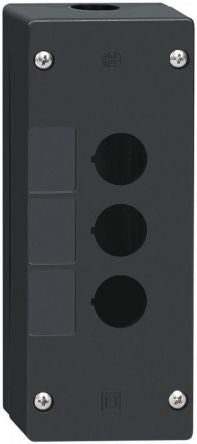 Schneider Electric Black Plastic Harmony XALG Push Button Enclosure - 3 Hole 22 mm Diameter