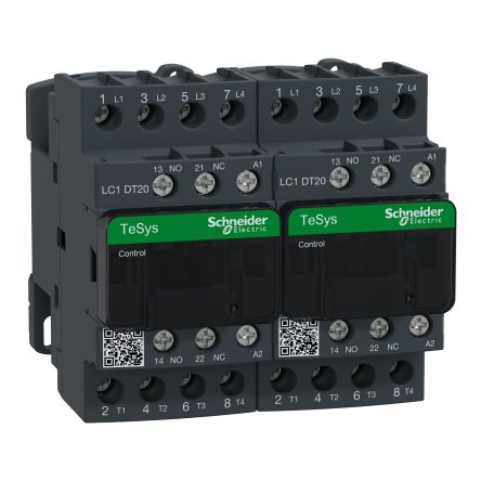 Schneider Electric TeSys D Contactor, 230V ac Coil, 4-Pole, 20 A, 1.56 W 230V ac, 4 NO, 690V ac