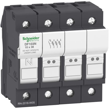 Schneider Electric 32A Rail Mount Fuse Holder for 10 x 38 mm, 3P-Pole, 690V ac