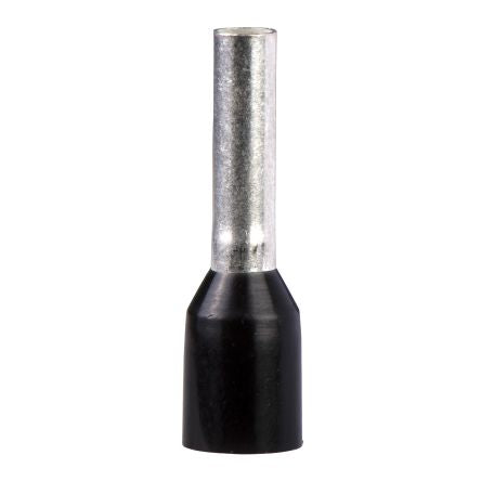 Schneider Electric, AZ5D Insulated Cable End, 8 mm Pin Length, 2 mm Pin Diameter, Black from 16 AWG to 16 AWG Wire Size