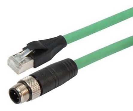 Leuze Male 4 way Straight to Male 4 way Straight Industrial Automation Cable Assembly, 5000 mm