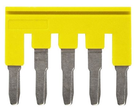 Omron XW5S Series Short Bar for Use with XW5G-P4.0-5 Grounding Terminal Block, XW5T-P4.0-5 Feed Through Terminal Block