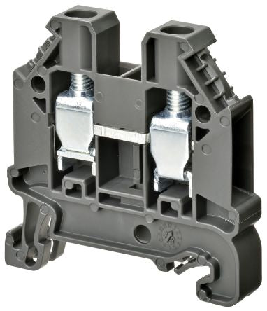 Omron XW5TS60111 XW5T Series DIN Rail Terminal Block Grey, 6mm², 1-Level, Screw