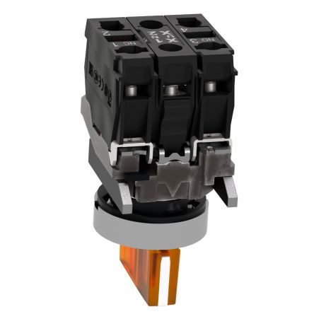 Schneider Electric Knob Selector Switch - (SPDT) 22 mm Cutout Diameter Illuminated 3 Positions