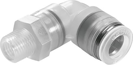 Festo NPQP Series, 133055 Polypropylene Pneumatic Fitting, Male, R 1/8 in, R, 8mm Push-in
