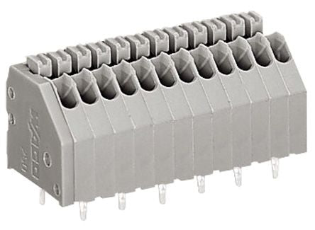 WAGO 250 Series PCB PCB Female Solder Pin, 12-Pole, 2A, 4 A, 5 A, 12-Way
