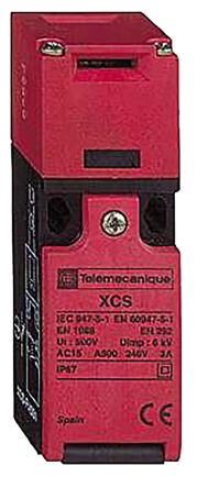 Telemecanique Sensors XCSPA Safety Rated Interlock Switch, Keyed, Fibreglass Reinforced Nylon, Key