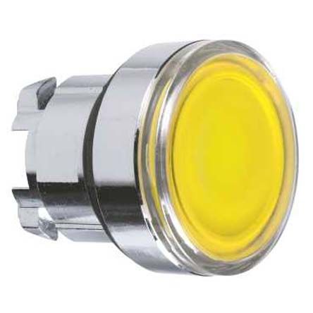 Schneider Electric Harmony XB4 Series Yellow Momentary Push Button Head, 22 mm Cutout, IP69K, IP67, IP66