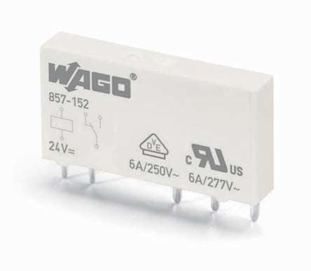 WAGO Power Relay, 24V dc Coil, 6A Switching Current, SPDT