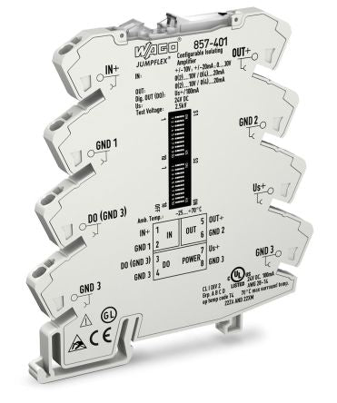 WAGO Jumpflex Series Signal Conditioner, Current/Voltage Input, Current/Voltage Output, 24V dc Supply, UL