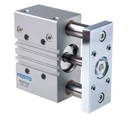 Festo Pneumatic Guided Cylinder - 170871 50 mm Bore, DFM Series, 25 mm Double Acting Acting