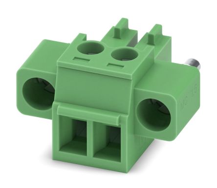 Phoenix Contact MC 1.5/2-STF-3.81 Series Pluggable Terminal Block, 2-Contact, 3.81 mm Pitch, 1 Row