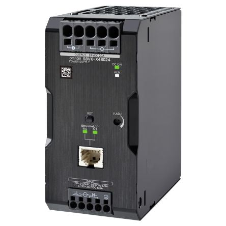 Omron S8VK-V Switched Mode DIN Rail Power Supply 264 V ac, 350V dc AC Input 28V dc, 20 A Output DC 480 W