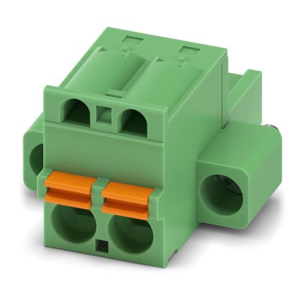 Phoenix Contact FKC 2.5/2-STF-5.08 Series Pluggable Terminal Block, 2-Contact, 5.08 mm Pitch, 1 Row