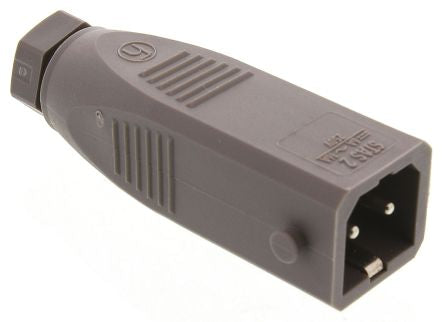 Hirschmann, ST IP54 Grey Cable Mount 2P Straight Industrial Power Connector, 16A, 250V