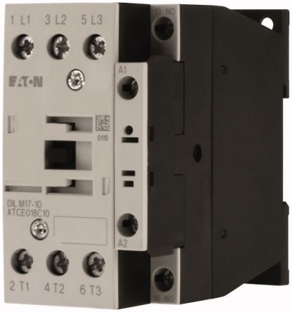 Eaton DILM17 Contactor, 230V ac Coil, 3-Pole, 17 A, 7.5 kW 230V ac, 1 NO, 690V ac