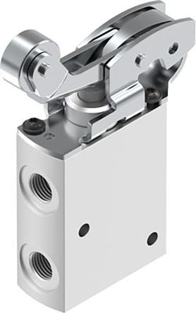 Festo Roller Lever Pneumatic Manual Control Valve VMEF Series, G G 1/8, 8049239