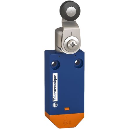 Telemecanique Sensors XCMW Series Roller Lever Limit Switch, 1 NO/1 NC, IP65, Plastic Housing, 240V ac, 6A