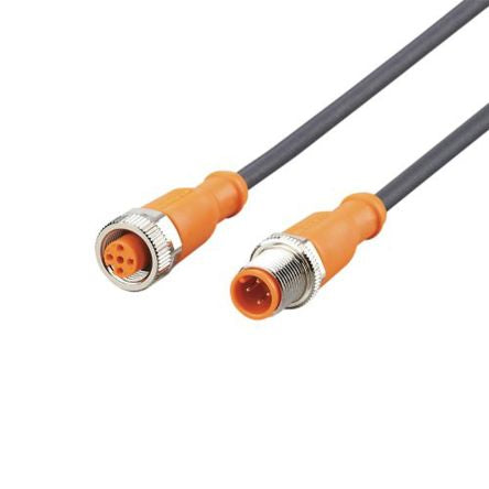 ifm electronic Male 4 way M12 to Female 4 way M12 Sensor Actuator Cable, 2 m