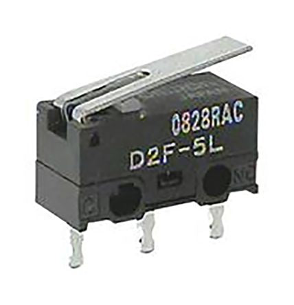 Omron Micro Switch, PCB Terminal Terminal, 5A, 250 V ac, 30 V dc, SPDT, IP40