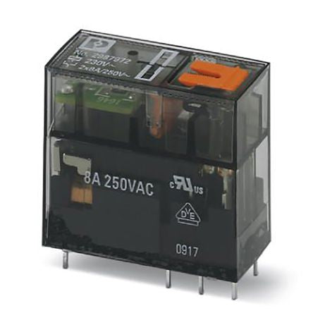 Phoenix Contact PCB Power Relay, 230V ac Coil, 8A Switching Current, DPDT