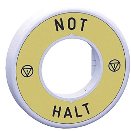 Schneider Electric Illuminated Marked Legend Ring for Use with Emergency Stop Mushroom Head Push-Button