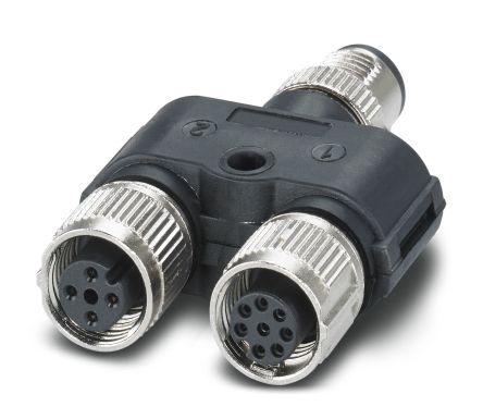 Phoenix Contact Straight Circular Connector Adapter 5 M12 Male 8 M12 Female
