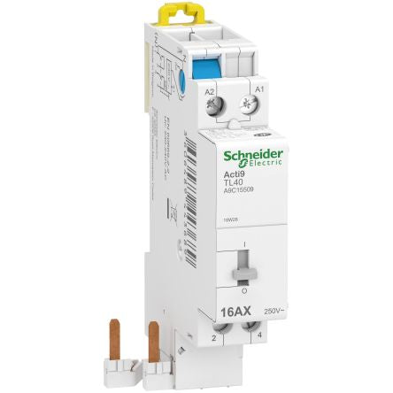 Schneider Electric DIN Rail Power Relay, 230V ac Coil, 16A Switching Current, DPST