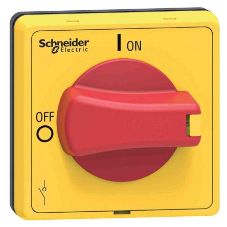 Schneider Electric Red, Yellow Rotary Handle, 1.89 in, TeSys Series