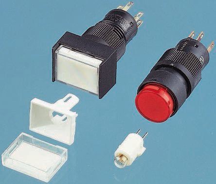 Omron Yellow Rectangular Push Button Lens