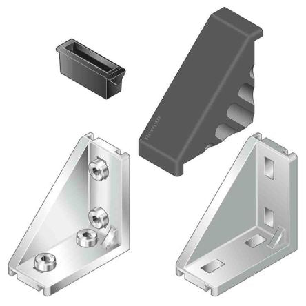 Bosch Rexroth M4 Angular Cover Cap, Connecting Component, Strut Profile 30 mm, Groove Size 22-18 AWG