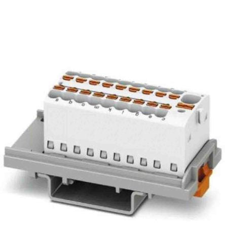 Phoenix Contact Distribution Block, 19 Way, 500V, 17.5A, White