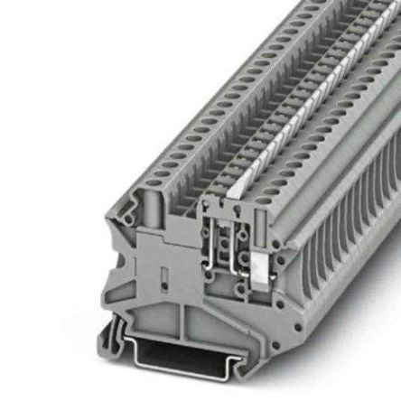 Phoenix Contact 3046150 UT Series Knife Disconnect Terminal Block Grey, 0.14mm², 6 mm², 1-Level, Screw