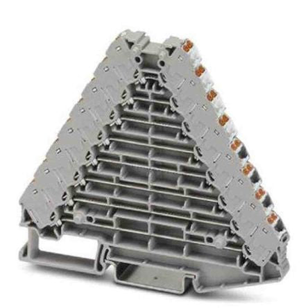 Phoenix Contact 1061721 PTRV Series DIN Rail Terminal Block Grey, 0.14mm², 2.5 mm², 8-Level, Push-in