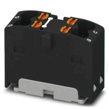 Phoenix Contact Distribution Block, 4 Way, 450V, 17.5A, Black