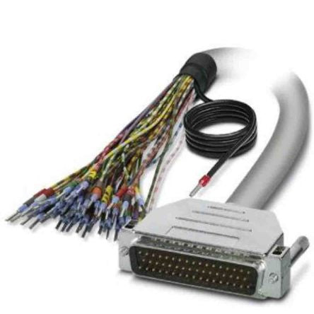 Phoenix Contact Male D-Sub 50-Pin Unterminated Serial Cable, 1.5 m Semi-Rigid Polyvinyl Chloride, D50SUB Series