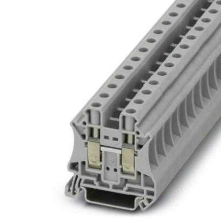 Phoenix Contact 1054163 UT 10 Series Feed Through Terminal Block Grey, 0.5mm², 16 mm², 1-Level, Screw, ATEX, IECEx