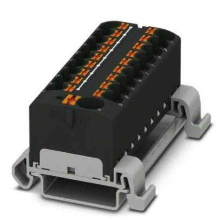 Phoenix Contact Distribution Block, 19 Way, 800V, 32A, Black
