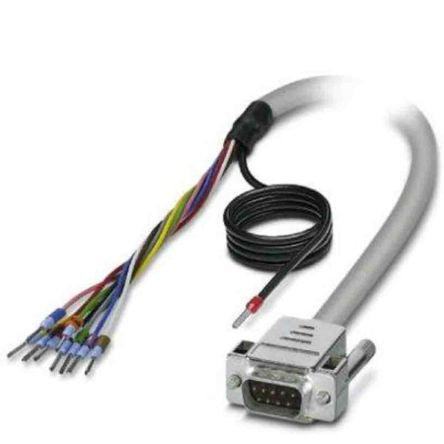 Phoenix Contact Male D-Sub 9-Pin to Male Unterminated Serial Cable, 2 m Polyvinyl Chloride, D9SUB Series