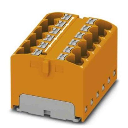 Phoenix Contact Distribution Block, 12 Way, 450V, 32A, Orange