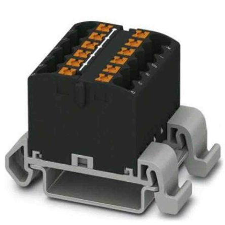 Phoenix Contact Distribution Block, 12 Way, 690V, 24A, Black