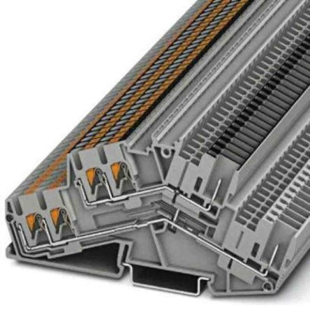 Phoenix Contact 3210607 PTTBS Series Double Level Terminal Block Grey, 0.14mm², 4 mm², 2-Level, Push-in