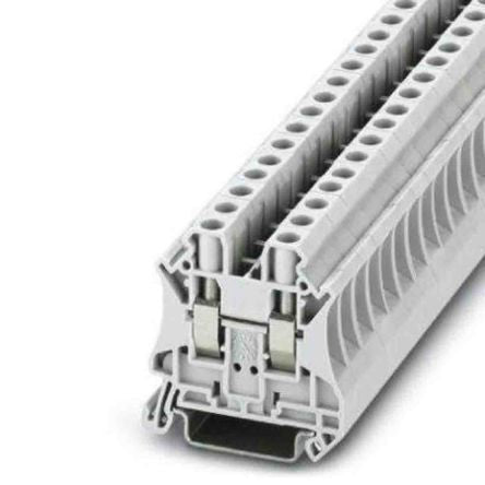 Phoenix Contact 3045198 UT 6 Series Feed Through Terminal Block White, 0.2mm², 10 mm², 1-Level, Screw, IECEx/ATEX